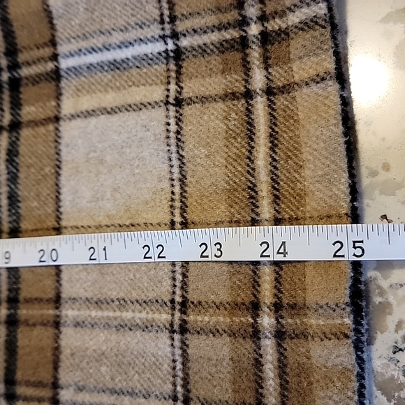 Jones New York Wool Blend Plaid Snap Up Shacket Large - Picture 5 of 6